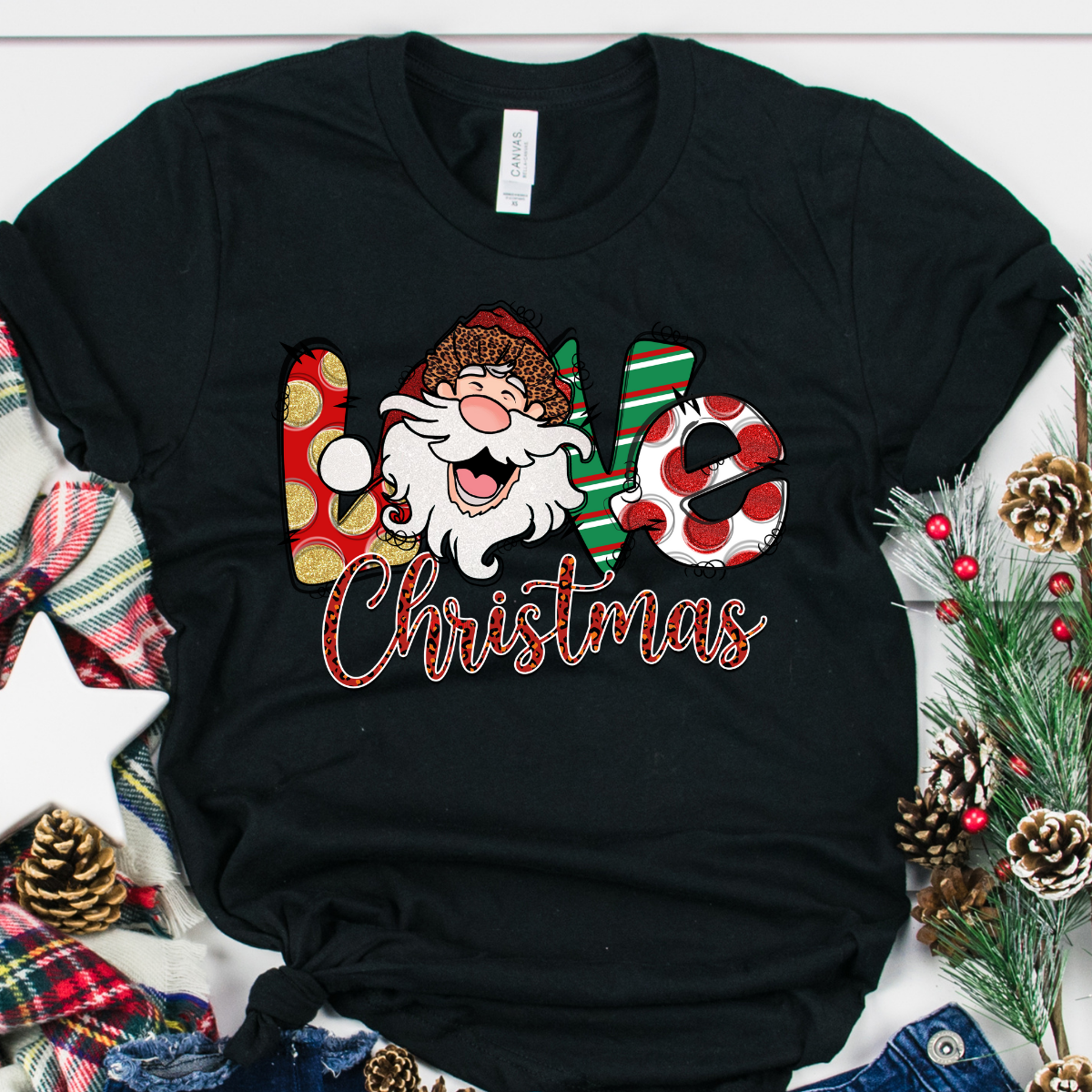 LOVE Christmas on Black Tee