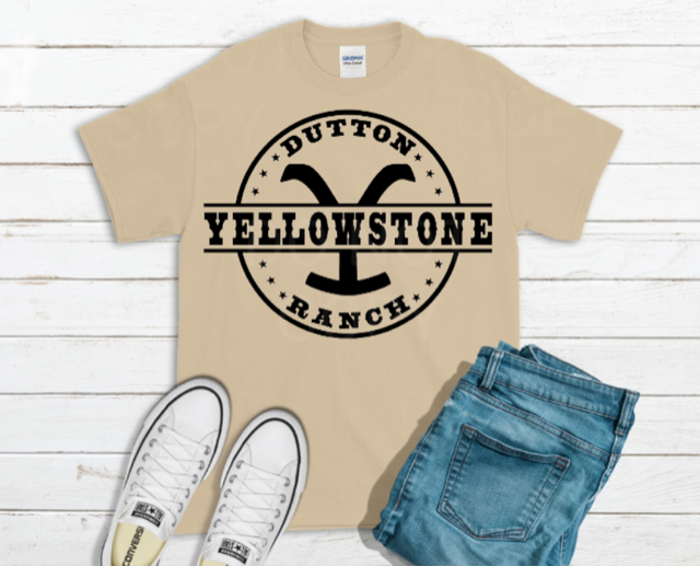 Yellowstone on Tan Tee