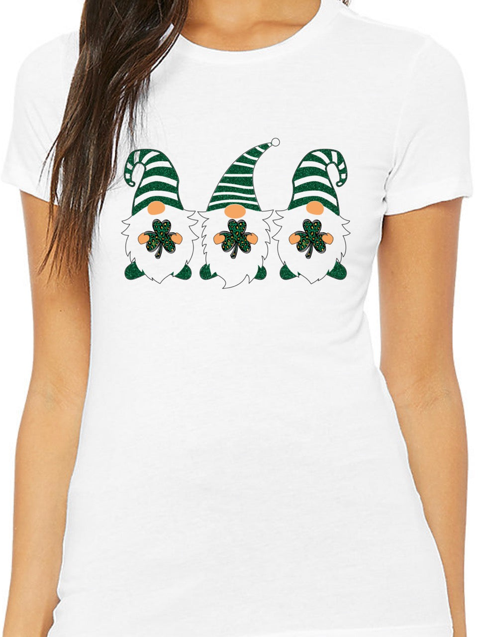 Lucky Gnomes on White Tee