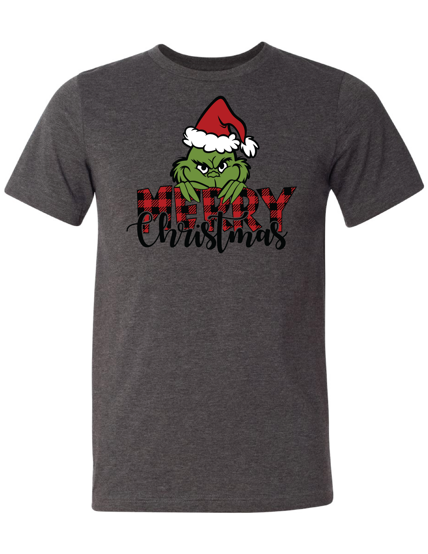 Merry Grinchmas on Dark Heather Gray