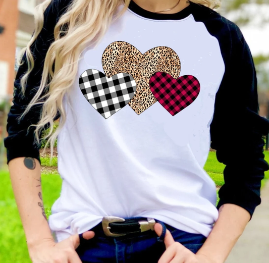 3 Hearts on Raglan